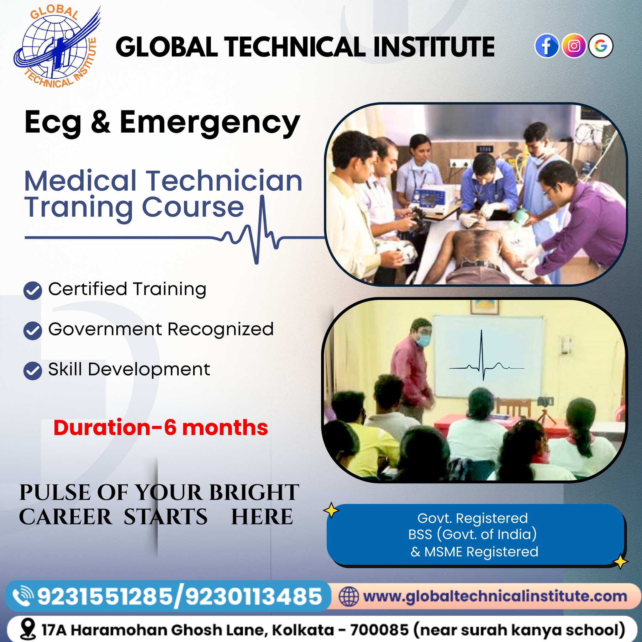 ECG technician training in Kolkata